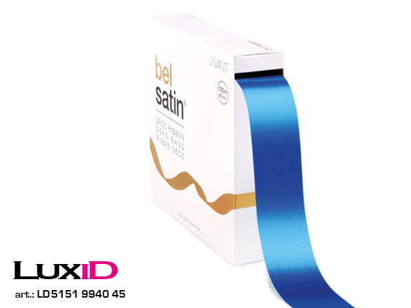 Bel satin 45 blauw 40mm x 100m
